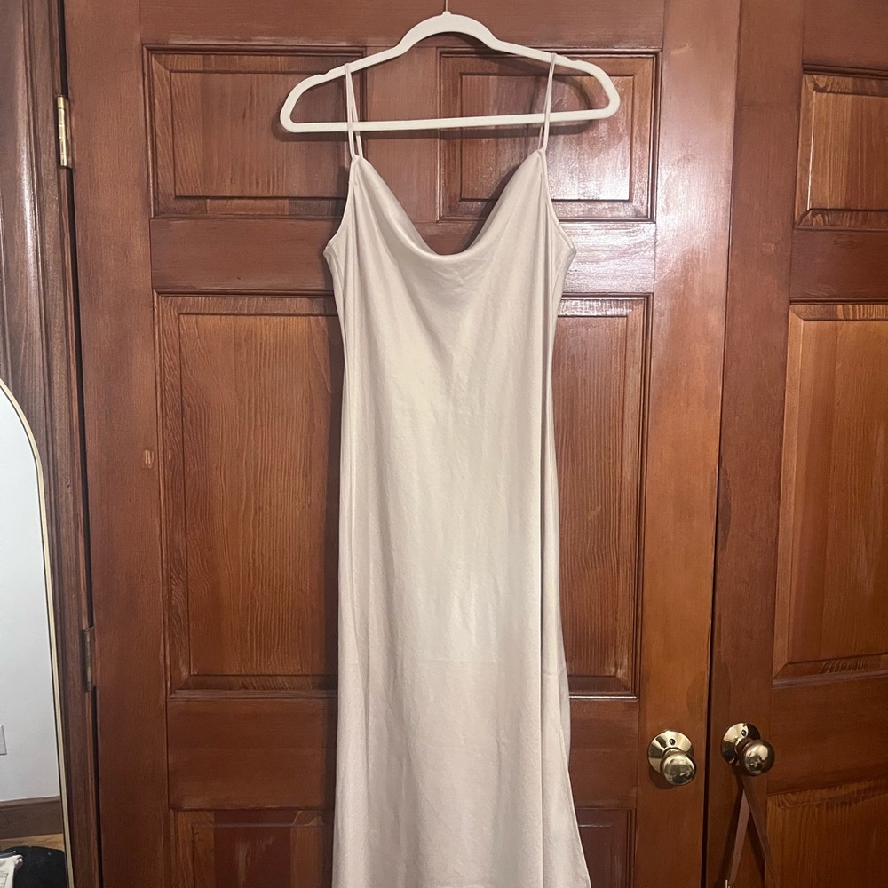 Banana Republic Cream Slip Maxi Dress